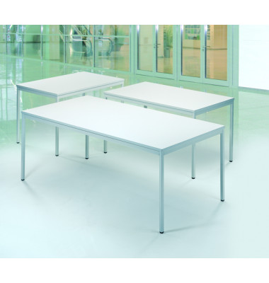 Besprechungstisch Deskin-Line 217244, 72cm (H), 200x80cm (BxT), 8 Personen, rechteckig, lichtgrau / lichtgrau