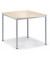 Besprechungstisch Deskin-Line, 72cm (H), 80x80cm (BxT), 4 Personen, quadratisch, ahorn / silber