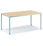 Besprechungstisch Deskin-Line 217264, 72cm (H), 120x80cm (BxT), 6 Personen, rechteckig, ahorn / silber