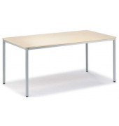 Besprechungstisch Deskin-Line 217265, 72cm (H), 140x80cm (BxT), 6 Personen, rechteckig, ahorn / silber