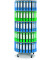 Ordnerdrehsäule 219519 lichtgrau, 5 Etagen, 120 Ordner, 203x80cm (HxØ)