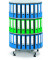 Ordnerdrehsäule 219571 lichtgrau, 3 Etagen, 72 Ordner, 130x80cm (HxØ)