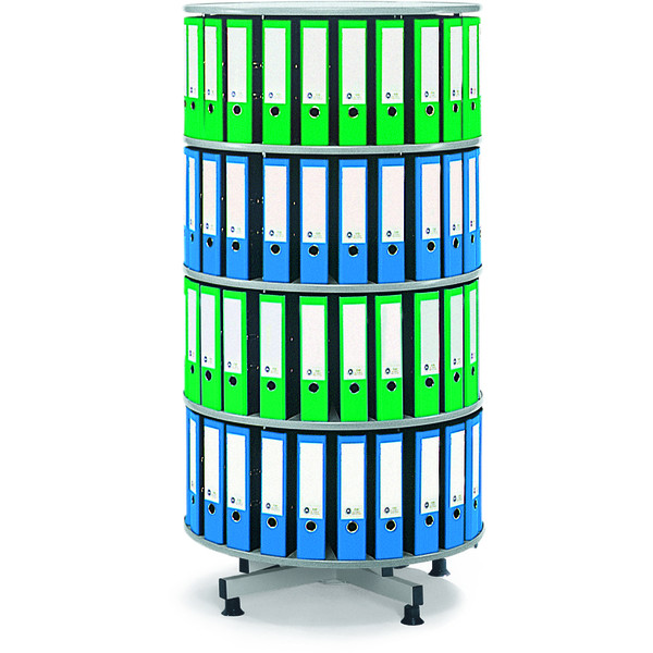 4251635622358 - Ordnerdrehsäule 219603 lichtgrau 4 Etagen bis zu 96 Ordner 167x80cm (HxØ) 4251635622358 Deskin 4251635622358 - Ordnerdrehsäule 219603 lichtgrau 4 Etagen bis zu 96 Ordner 167x80cm (HxØ) 4251635622358 Deskin