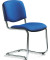 Besucherstuhl Iso, blau / chrom, ohne Armlehnen, Freischwinger
