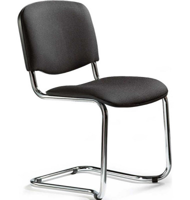 Polsterschwinger mit Chromgestell bequem gepolstertete Sitz- und
