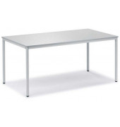 Besprechungstisch Deskin-Line, 72cm (H), 160x60cm (BxT), 6 Personen, rechteckig, lichtgrau / lichtgrau