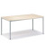 Besprechungstisch Deskin-Line, 72cm (H), 160x60cm (BxT), 6 Personen, rechteckig, ahorn / silber