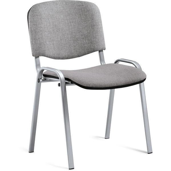 4251635620064 - Besucherstuhl Iso grau   silber ohne Armlehnen 4-Fuß-Gestell 4251635620064 Deskin
