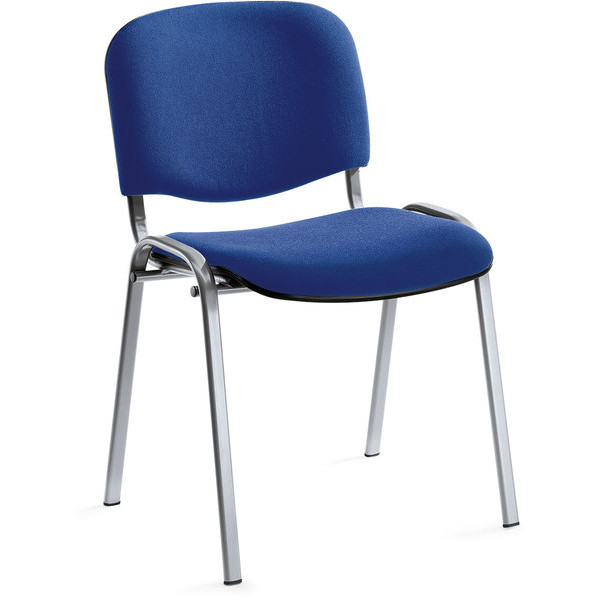 4251635605207 - Besucherstuhl Iso blau   silber ohne Armlehnen 4-Fuß-Gestell 4251635605207 Deskin