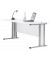 Schreibtisch Basic MULTI M, 74cm (H), 160x80cm (BxT), rechteckig, weiß / anthrazit