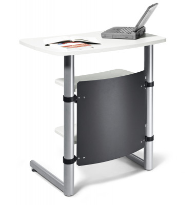 Stehpult MULTI M, manuell höhenverstellbar 120cm (H), 83x56cm (BxT), rechteckig, weiß / silber