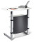 Stehpult MULTI M, manuell höhenverstellbar 120cm (H), 83x56cm (BxT), rechteckig, weiß / silber