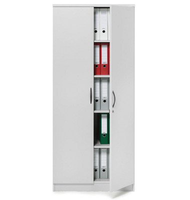 Aktenschrank MULTI M 258950, Holz abschließbar, 5 OH, 80 x 183,5 x 42 cm, lichtgrau