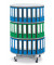 Ordnerdrehsäulen 269949 lichtgrau, 3 Etagen, bis 108 Ordner, HöhexØ: 1300x1000mm