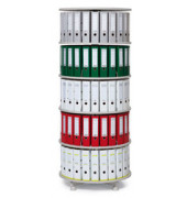Ordnerdrehsäule 269958 lichtgrau, 5 Etagen, 120 Ordner, 193x80cm (HxØ)