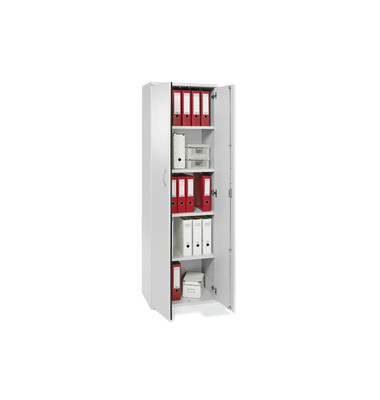 Aktenschrank MULTI M 271088, Holz abschließbar, 5 OH, 60 x 194,8 x 38 cm, lichtgrau