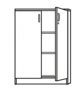 Aktenschrank MULTI M 272031, Holz abschließbar, 3 OH, 120 x 114,5 x 42 cm, lichtgrau