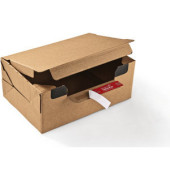 Versandkarton Return Box M CP069.04 braun, bis DIN A5+, innen 282x191x140mm, Kraftliner Wellpappe 1-wellig