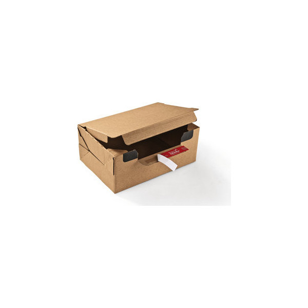 ColomPac Versandkarton Return Box XL CP 069.08 braun, bis DIN A4+, innen 384x290x190mm, Kraftliner Wellpappe 1-wellig 4033657690801 Colom