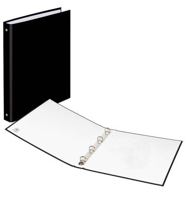 Ringbuch ohne 326498023, A4 4 Ringe 20mm Ring-Ø Karton/Polypropylen schwarz