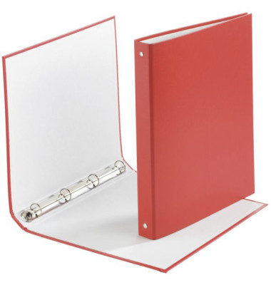 Ringbuch 326498015, A4 4 Ringe 20mm Ring-&Oslash; Karton/Polypropylen rot