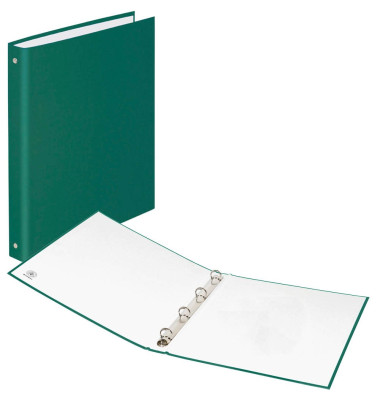 Ringbuch ohne 326498011, A4 4 Ringe 20mm Ring-Ø Karton/Polypropylen grün
