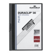 Klemmhefter DURACLIP 30 220057, A4 grau, für ca. 30 Blatt, Polyvinylchlorid (PVC) 80g
