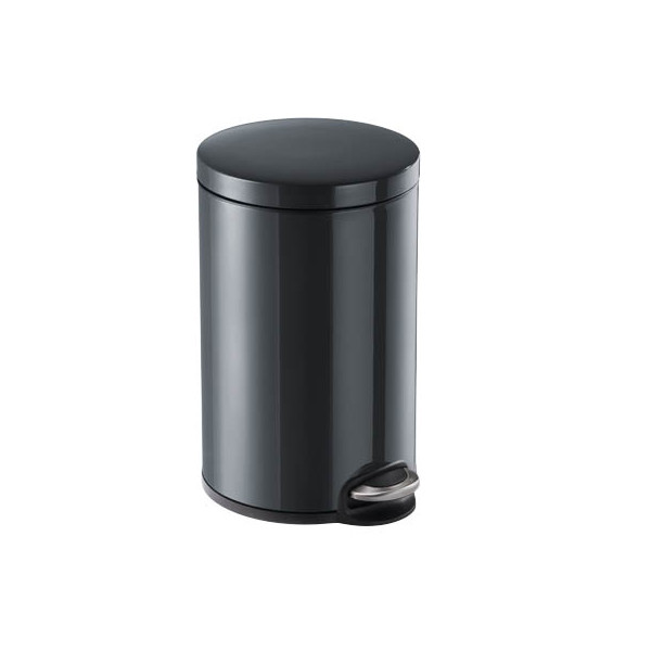 4005546302003 - neu 341158 Abfalleimer 12 l (Ø x H) 250 mm x 400 mm Metall Kunststoff Anthrazit-Grau 1 St