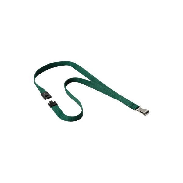 4005546808635 - Textilband 15 mm für Namensschilder dunkelgrün mit 12 mm Karabinerhaken 4005546808635 10 Stück