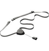 Textilband 10 mm, l&auml;ngenverstellbar, schwarz, f&uuml;r Namensschilder.