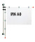 Planhalter Wandpresenter grau 2Alu Arm + 3 Mag.Clip