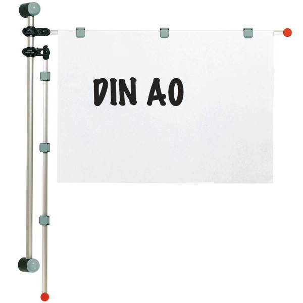 4002390022927 - Planhalter Wandpresenter für A0 6253084 silber Aluminium inkl 2 Schwenkarmen 4002390022927 Maul
