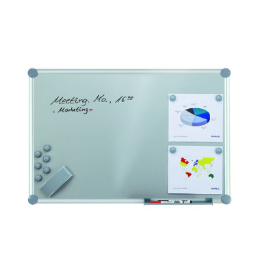 Whiteboard MAULpro, 6312884, 90x180cm (HxB), kunststoffbeschichtet, Aluminium