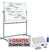 Stativdrehtafel-Whiteboard MAULpro, 6336784, 210x100cm (BxH), kunststoffbeschichtet, Aluminiumrahmen