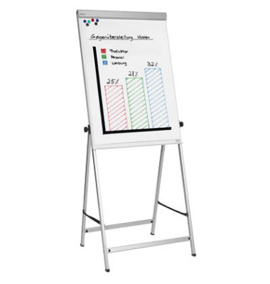 Flipchart MAULoffice, 6374095, 70x100cm (BxH), silber, mit Beinen