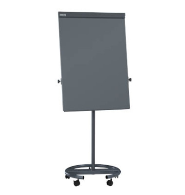 Flipchart MAULoffice Rundfuß, 6375089, 70x100cm, anthrazit, mit Rollen, mit 2 Seitenarmen