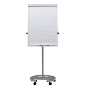 Flipchart MAULoffice Rundfuß, 6375095, 70x100cm, silber, mit Rollen, mit 2 Seitenarmen