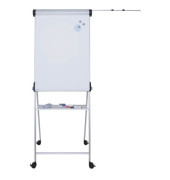 Flipchart MAULpro, 6377095, 69x96cm (BxH), silber, mit Rollen, mit 1 Seitenarm