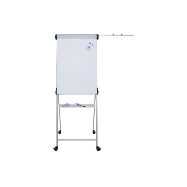 Maul Flipchart MAULpro, 6377095, 69x96cm (BxH), silber, mit Rollen, mit 1 Seitenarm 4002390024334 Maul