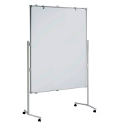 Moderationstafel Pro 638 04 82, 120x150cm, Textil + Whiteboard (beidseitig), pinnbar, beschreibbar, magnetisch, mit Rollen, blau