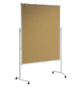 Moderationstafel Professional 63805-82, 120x150cm, Kork + Kork (beidseitig), pinnbar, mit Rollen, braun + braun
