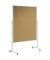 Moderationstafel Professional 63805-82, 120x150cm, Kork + Kork (beidseitig), pinnbar, mit Rollen, braun + braun