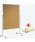 Moderationstafel Professional 63805-82, 120x150cm, Kork + Kork (beidseitig), pinnbar, mit Rollen, braun + braun