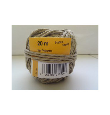 Bindfaden Naturfaser mittelstark 2-fach D:2mm x 20m Bindfaden Naturfaser mittelstark 2-fach D:2mm x 20m