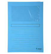 Sichtmappe Forever 5010 A4 120g Papier hellblau für lose Blätter mit Sichtfenster