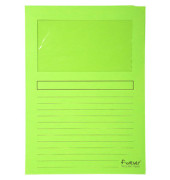 Sichtmappe Forever 5010 A4 120g Papier hellgrün für lose Blätter mit Sichtfenster 100 Stück