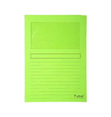 Sichtmappen Forever 50107E, A4 grün Recyclingkarton 120g