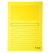 Sichtmappe Forever 5010 A4 120g Papier gelb für lose Blätter mit Sichtfenster