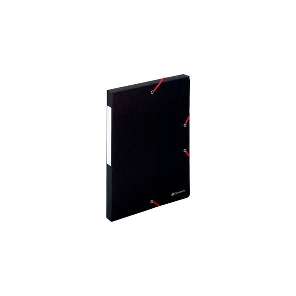 Exacompta Sammelmappe 50701E, A4 schwarz, 2,5cm Füllhöhe, Karton 600g 3130632507015 Exacompta