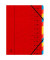 Ordnungsmappe 54125E, 1-12, rot, A4, 12 F&auml;cher